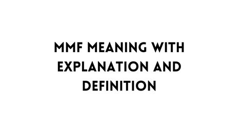 what does mmmf mean in books